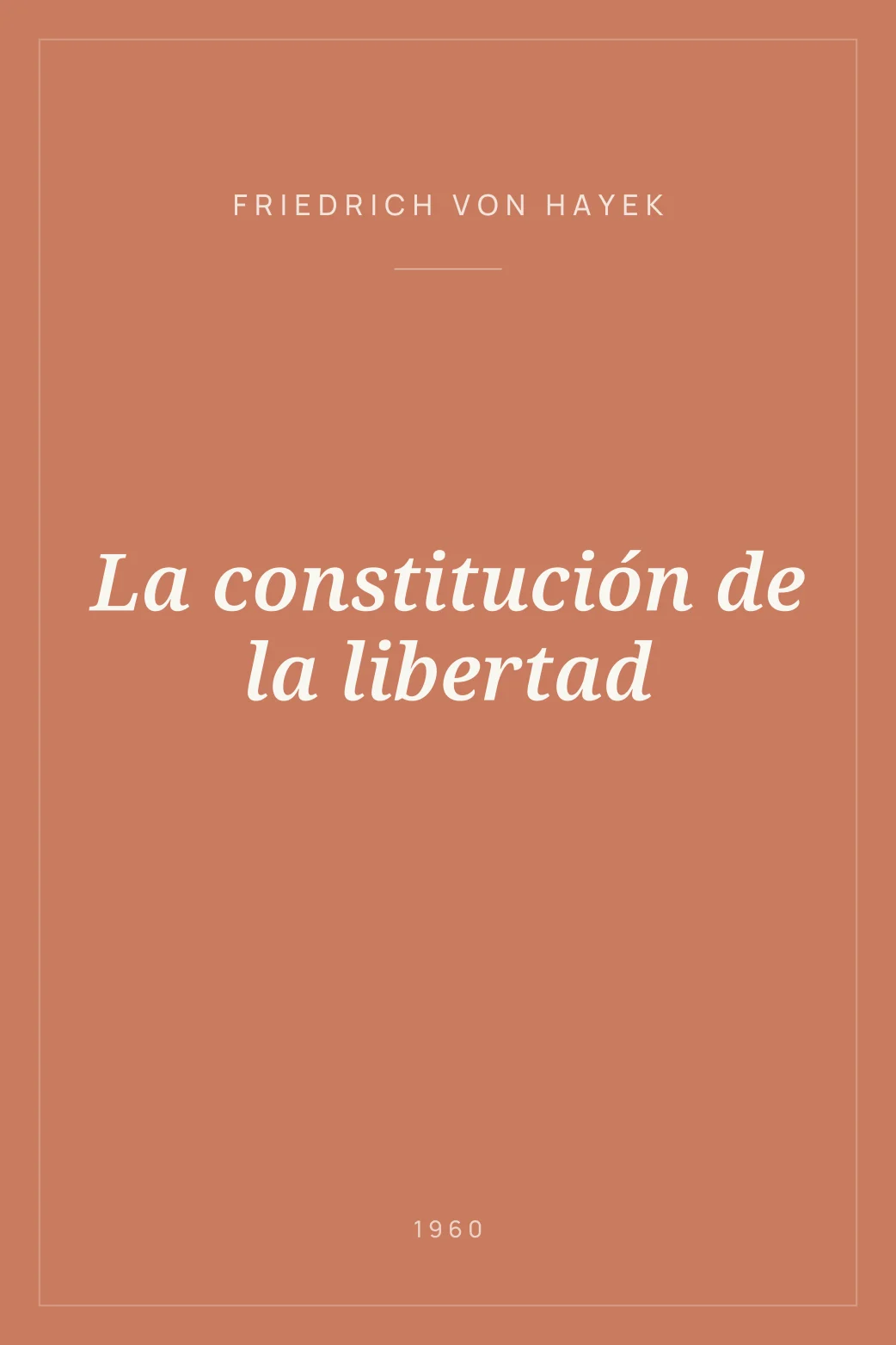 Portada de La constitución de la libertad