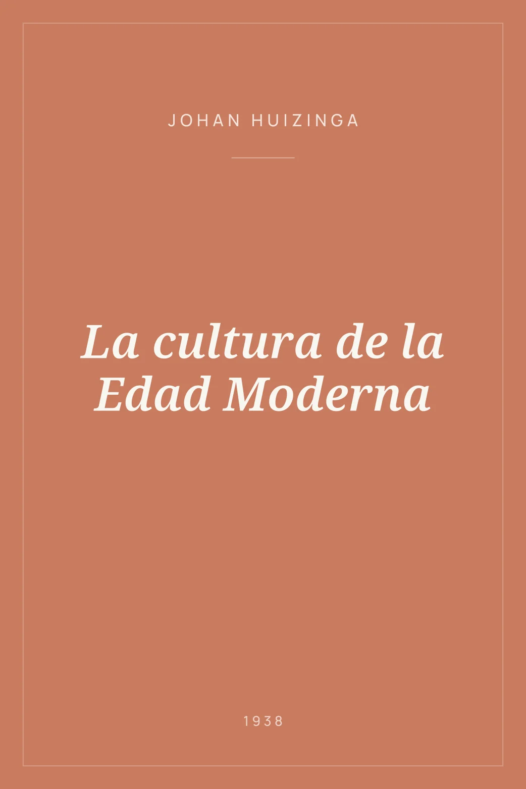 Portada de La cultura de la Edad Moderna