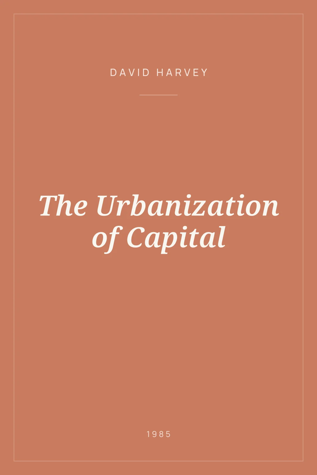 Portada de The Urbanization of Capital