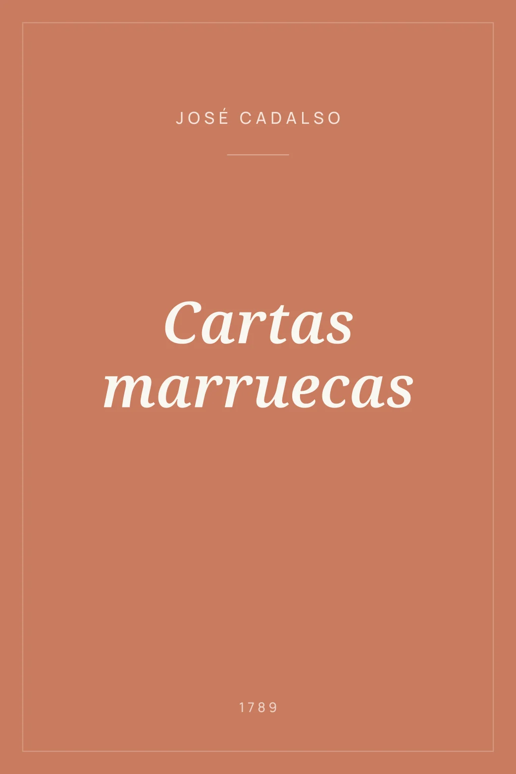 Portada de Cartas marruecas