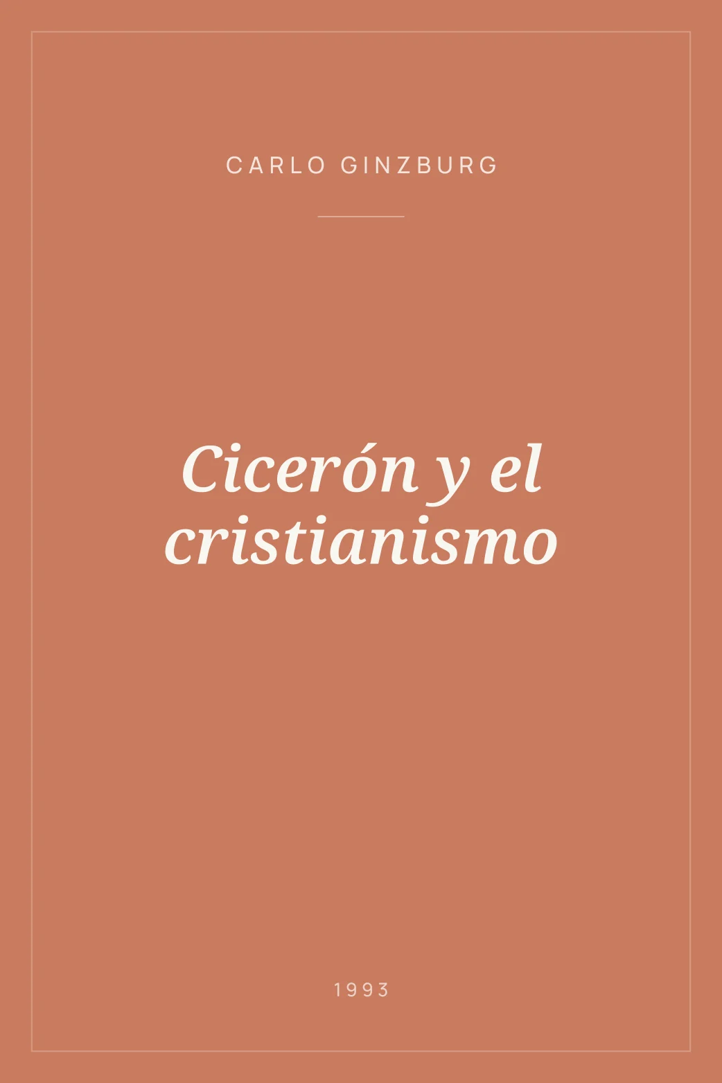 Portada de Cicerón y el cristianismo