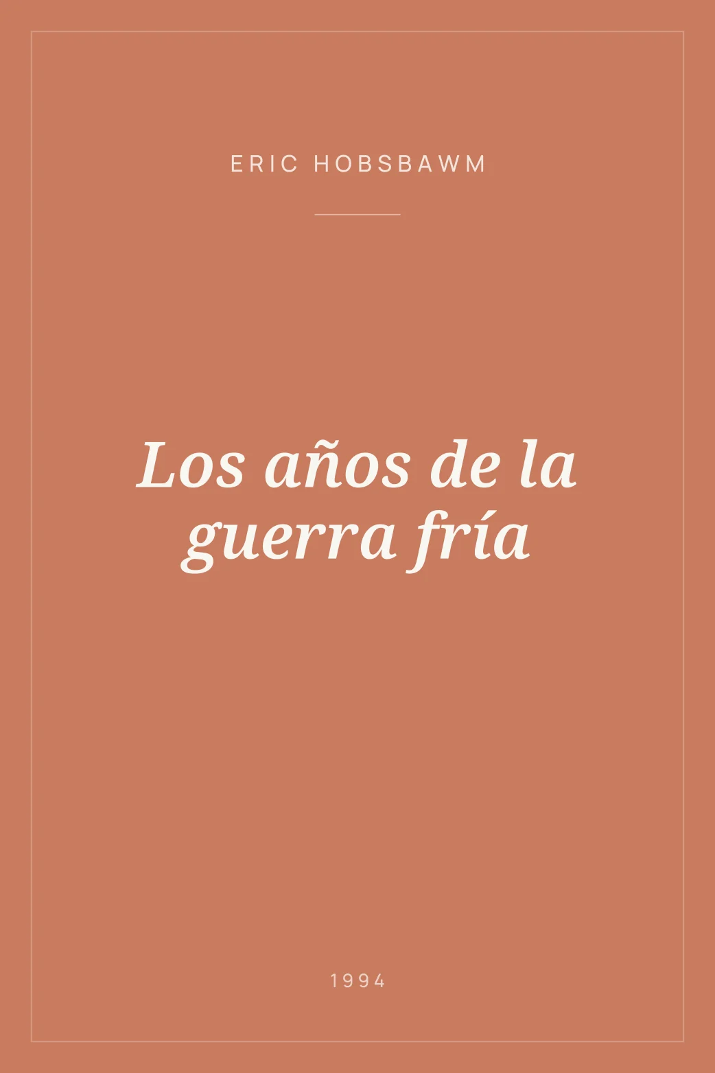 Portada de Los años de la guerra fría