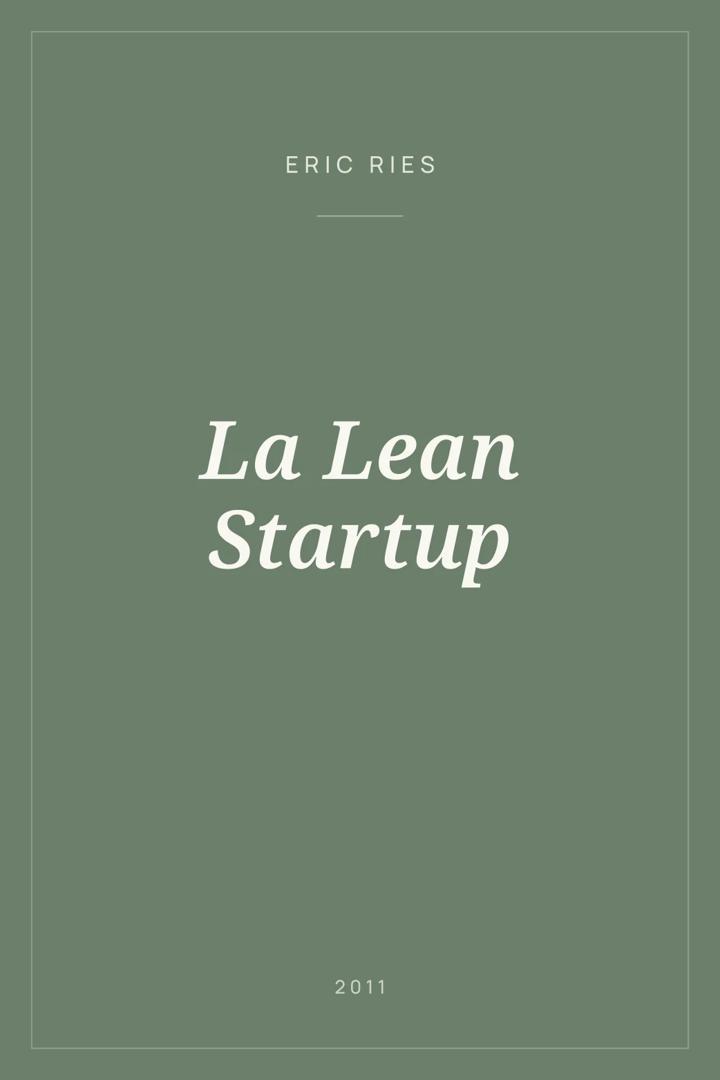 Portada de La Lean Startup