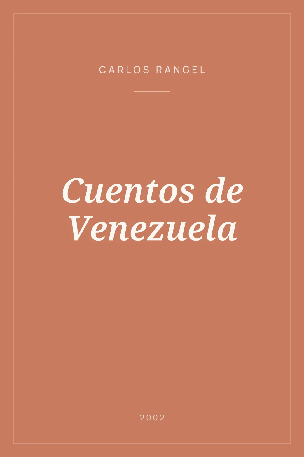 Portada de Cuentos de Venezuela