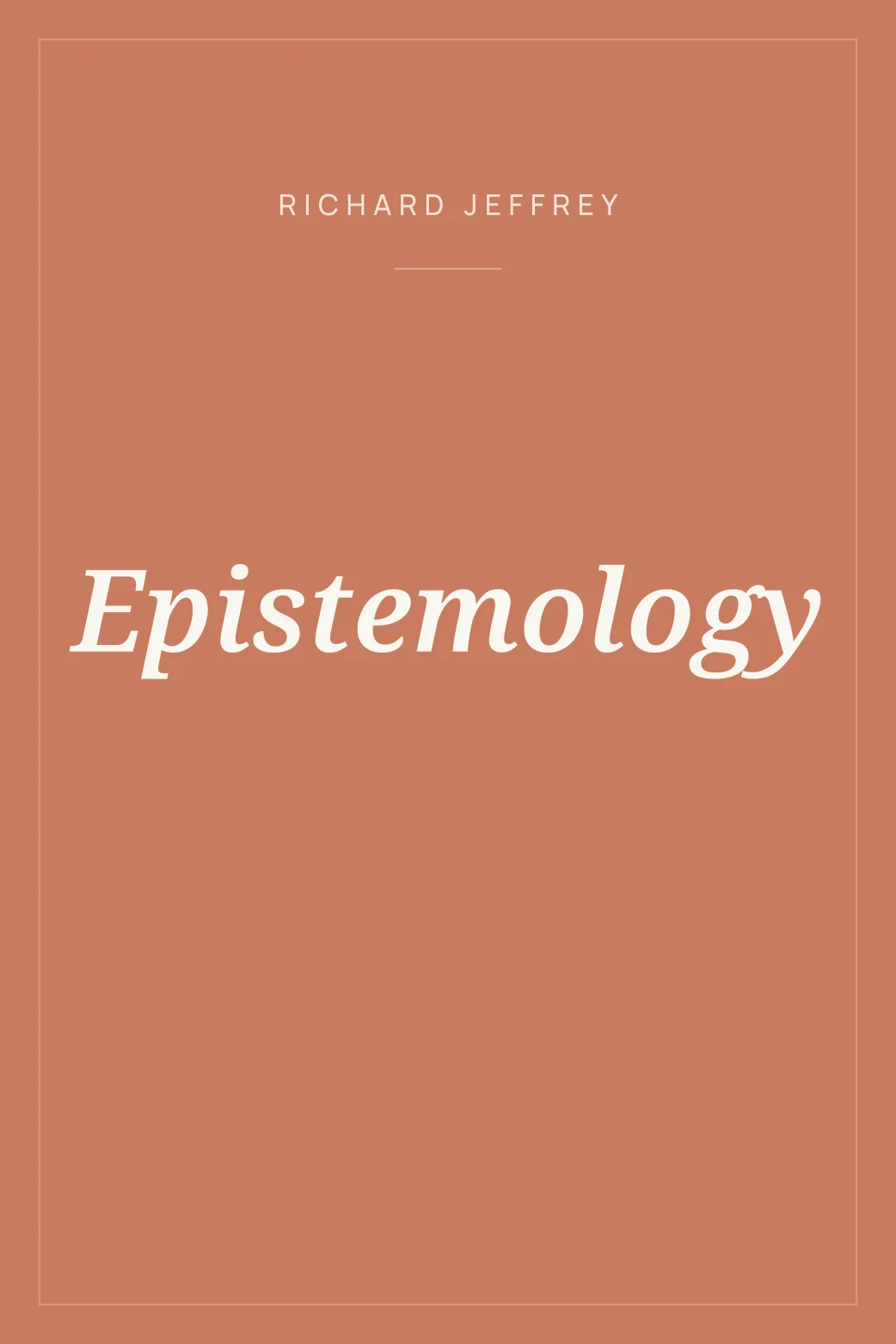 Portada de Epistemology
