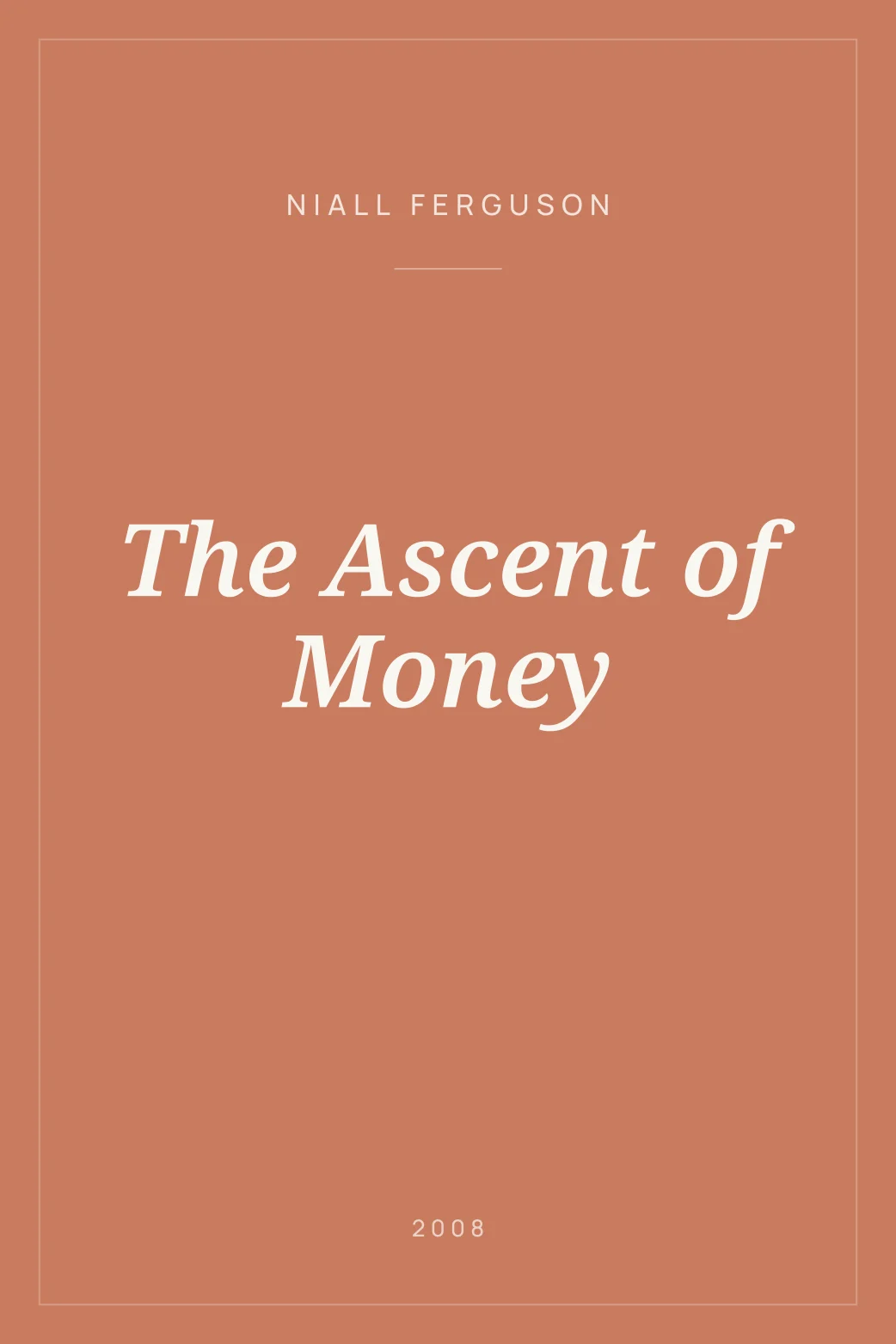 Portada de The Ascent of Money