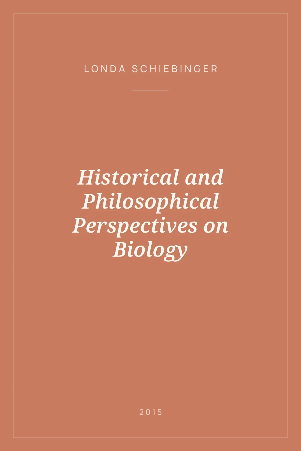 Portada de Historical and Philosophical Perspectives on Biology