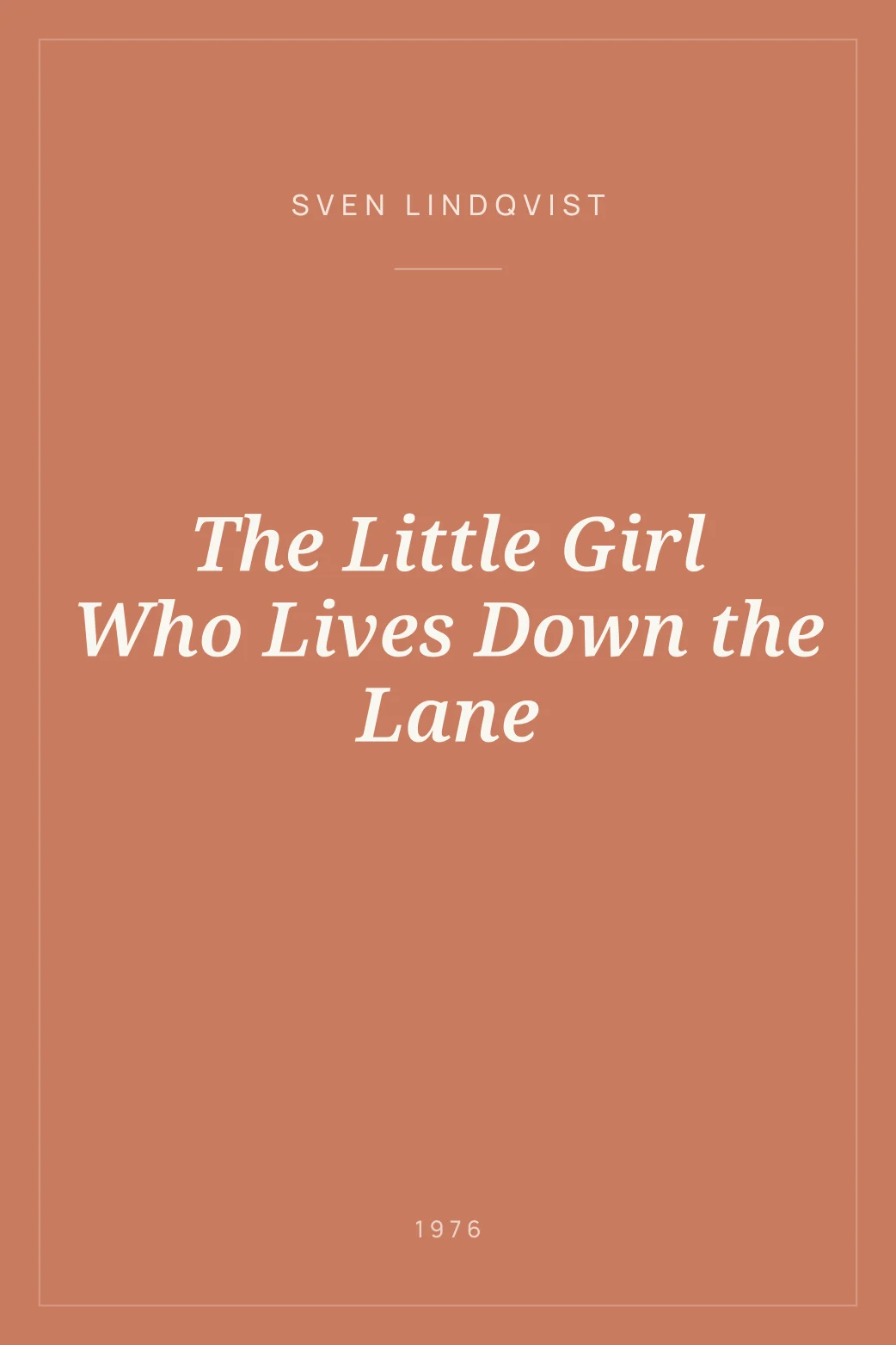 Portada de The Little Girl Who Lives Down the Lane