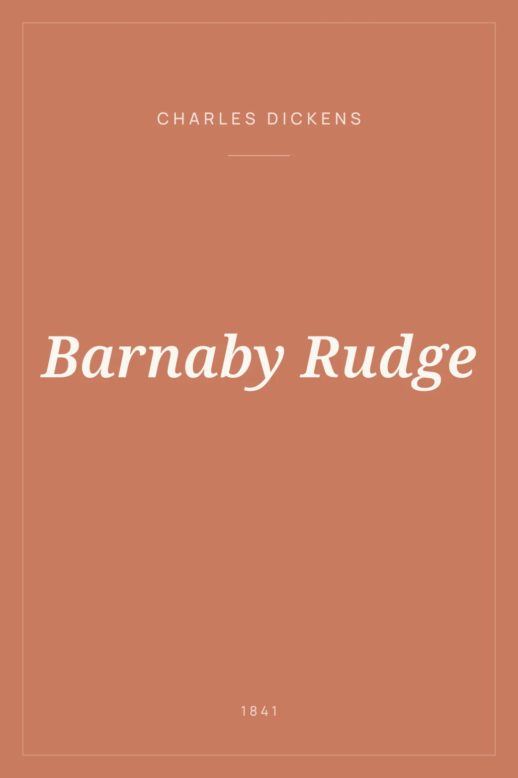 Portada de Barnaby Rudge