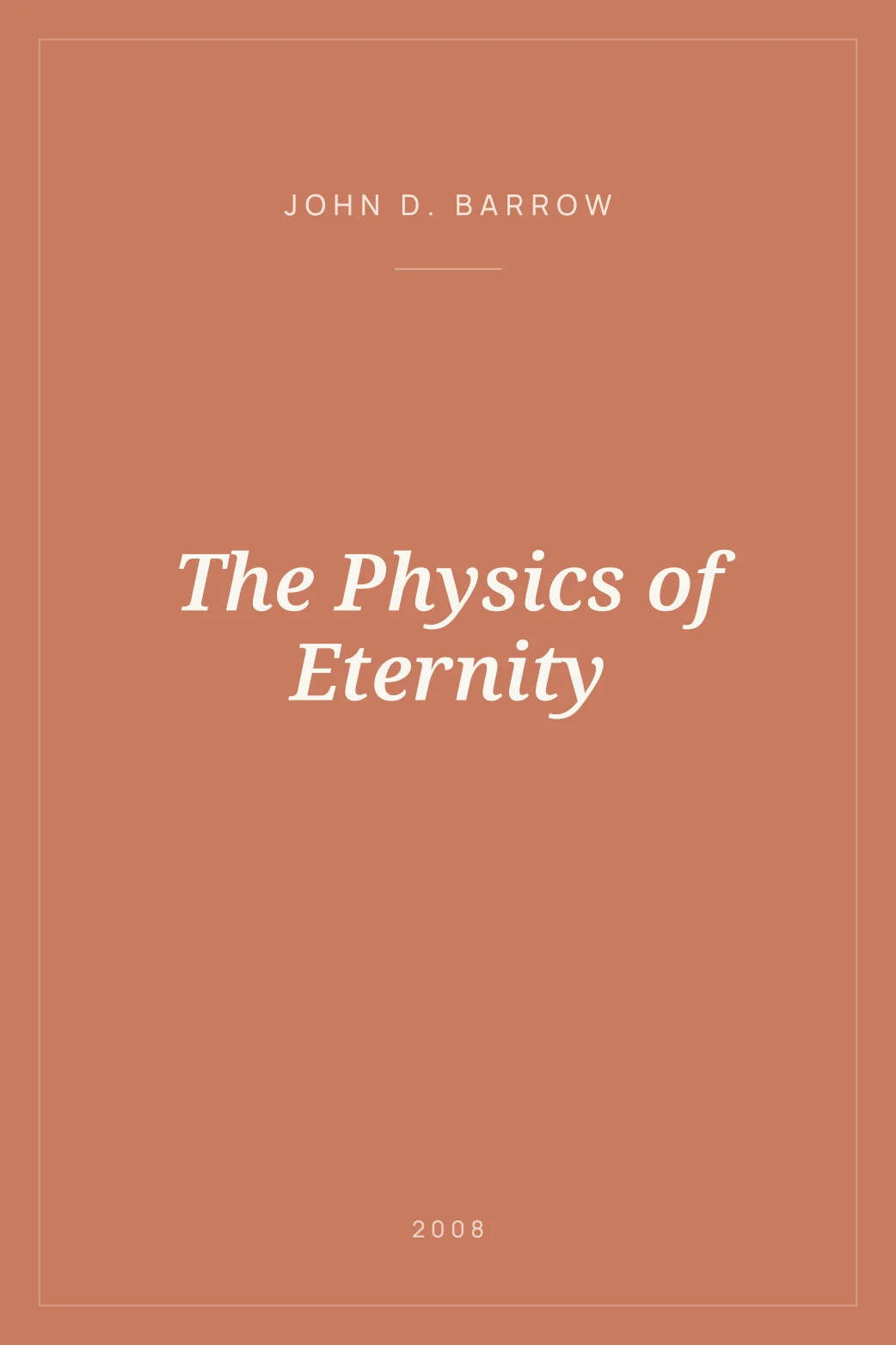 Portada de The Physics of Eternity