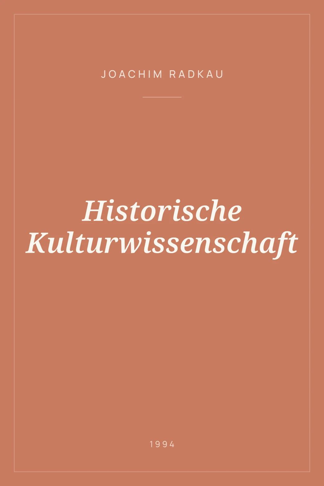 Portada de Historische Kulturwissenschaft