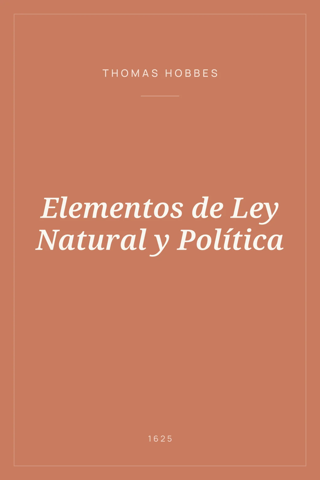 Portada de Elementos de Ley Natural y Política