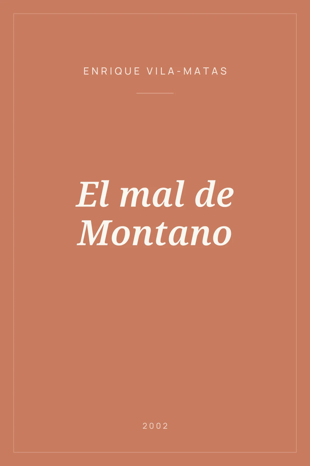 Portada de El mal de Montano
