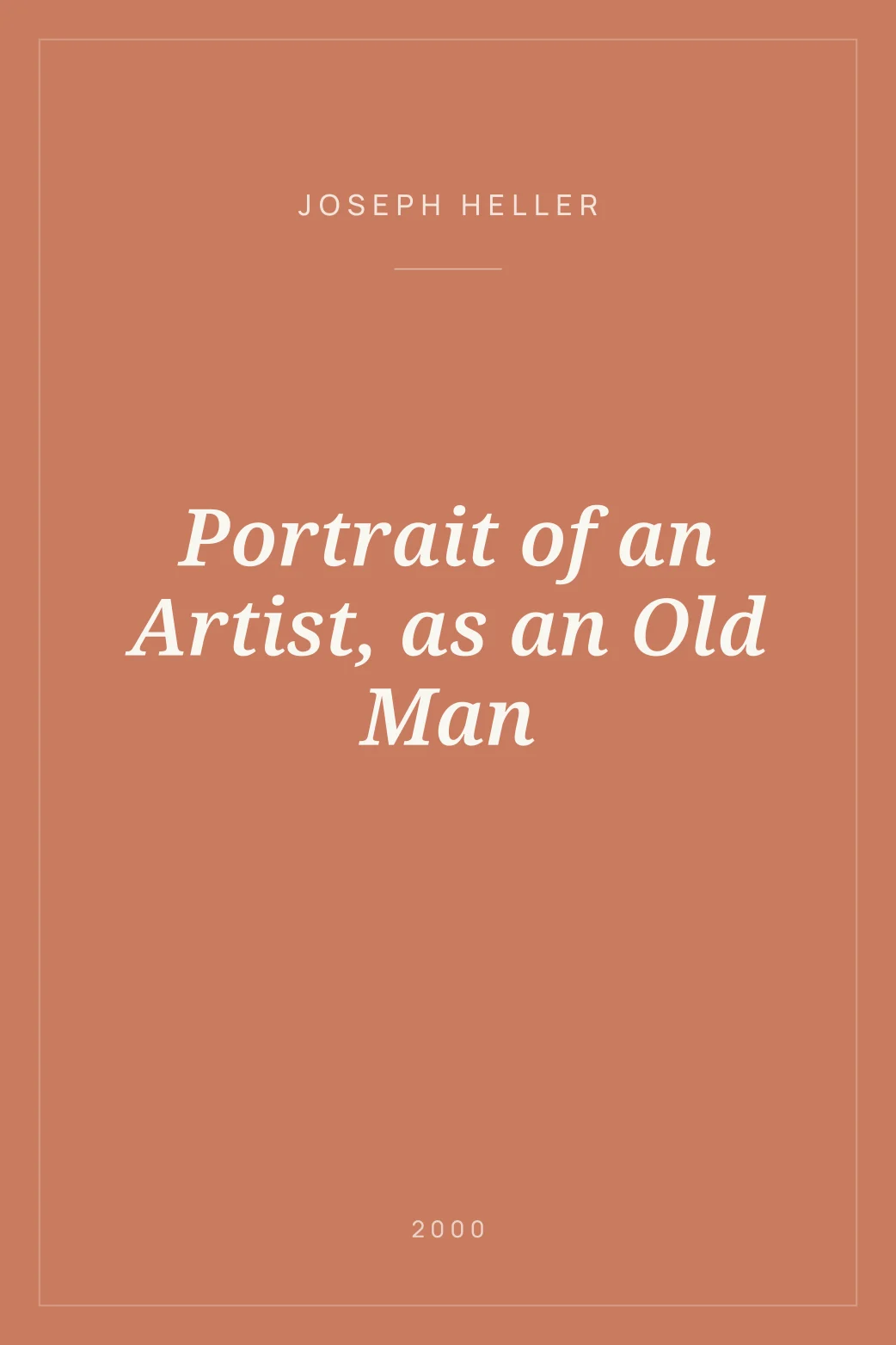 Portada de Portrait of an Artist, as an Old Man