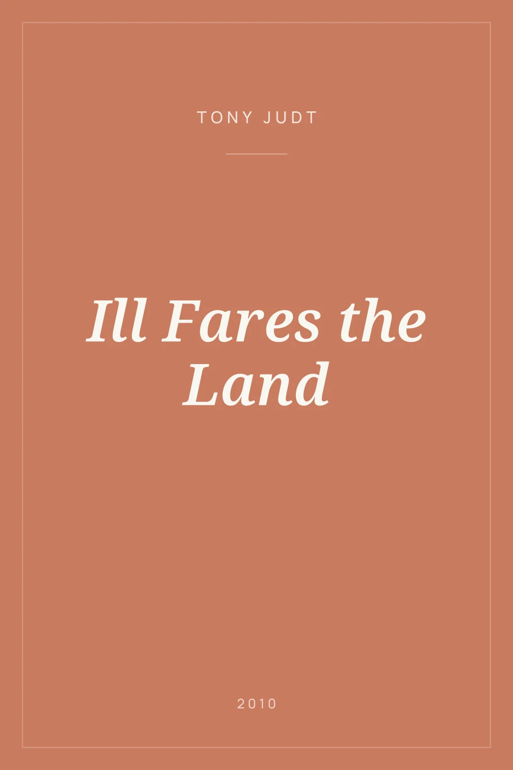 Portada de Ill Fares the Land
