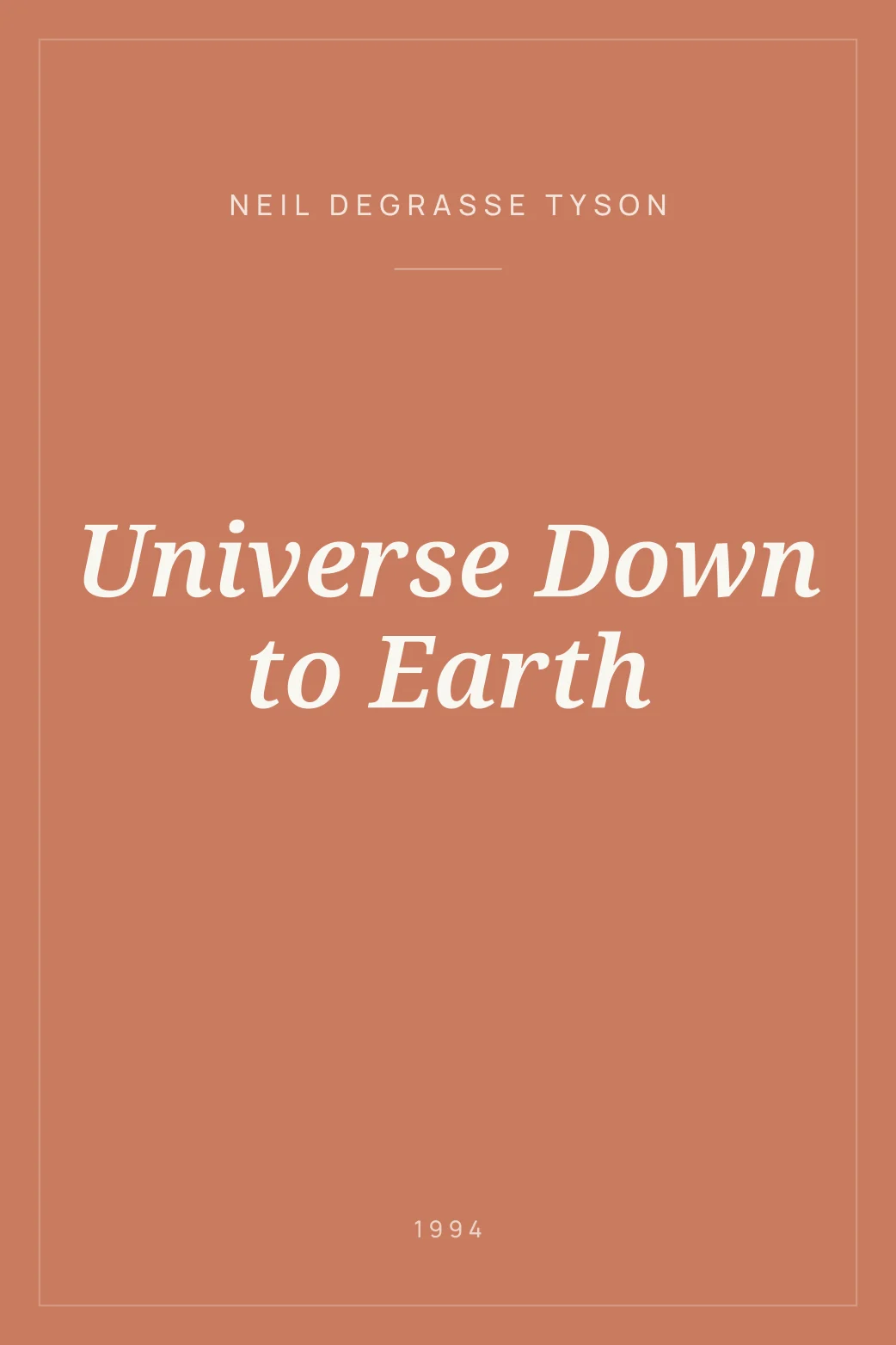 Portada de Universe Down to Earth
