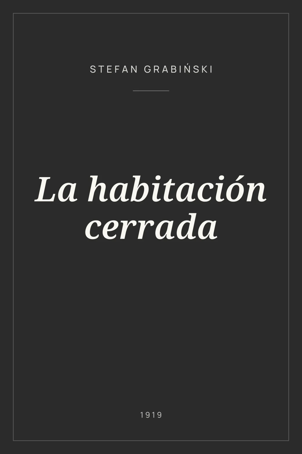 Portada de La habitación cerrada