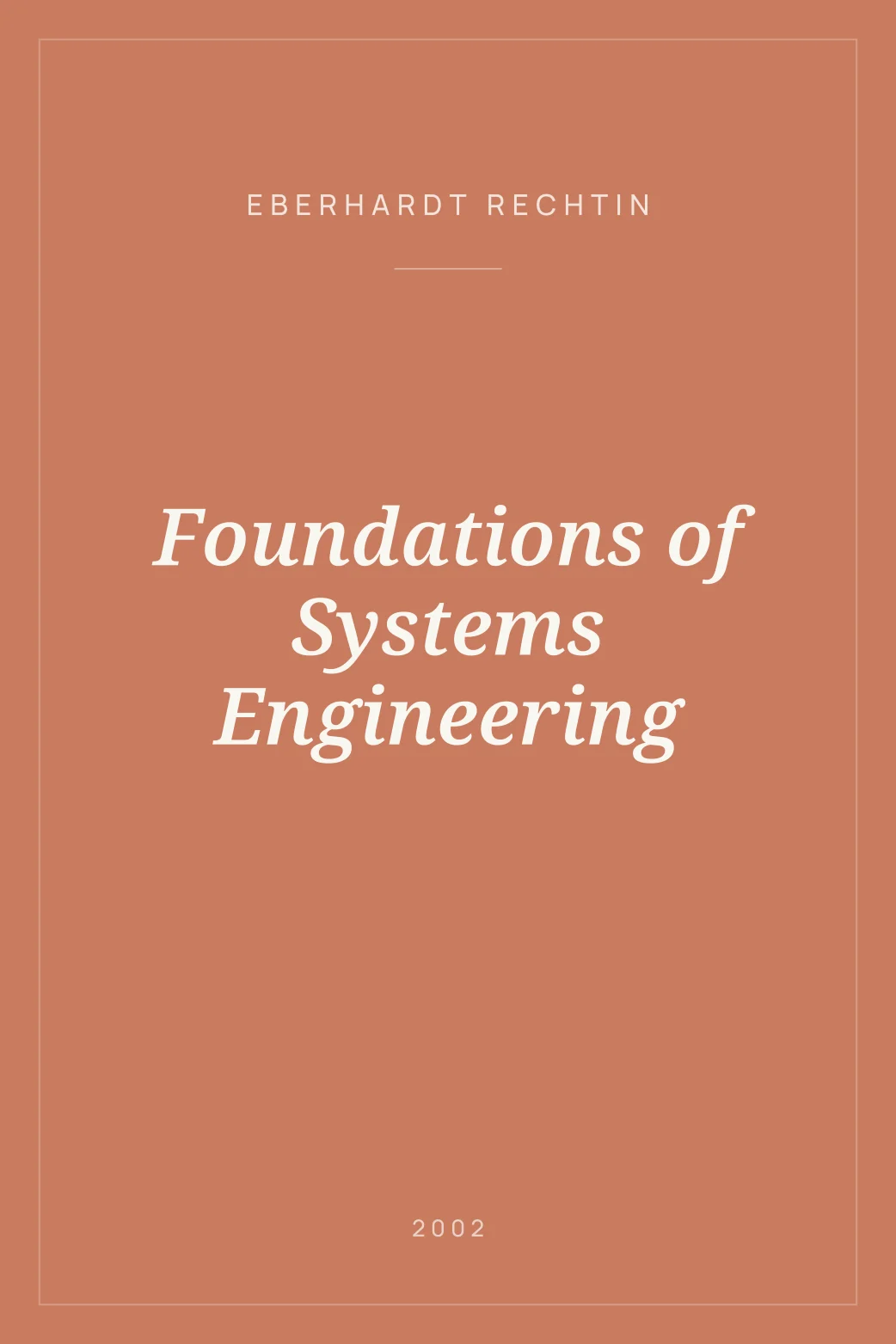 Portada de Foundations of Systems Engineering
