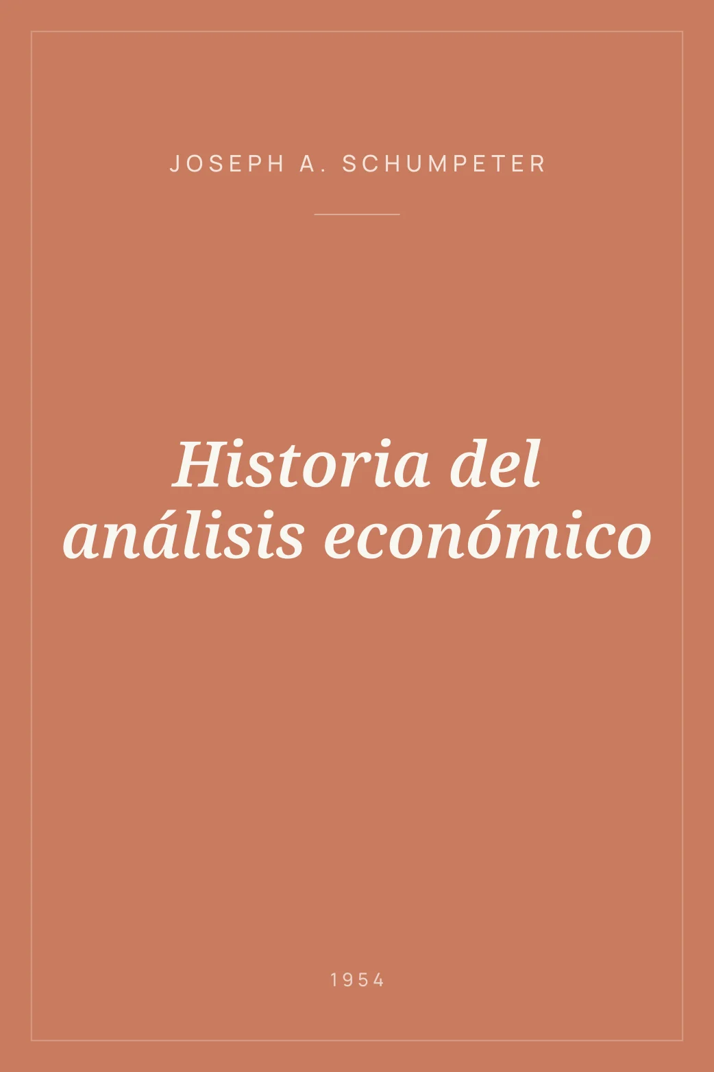 Portada de Historia del análisis económico