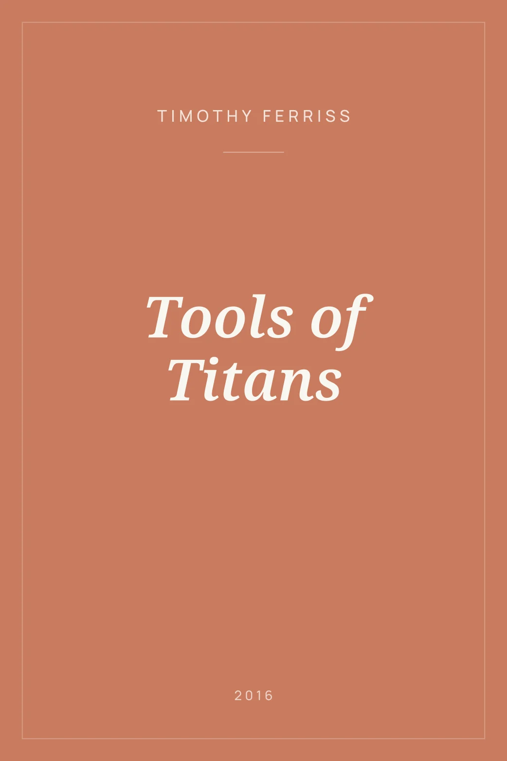 Portada de Tools of Titans