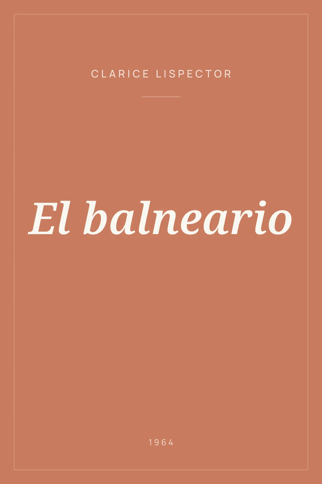 Portada de El balneario
