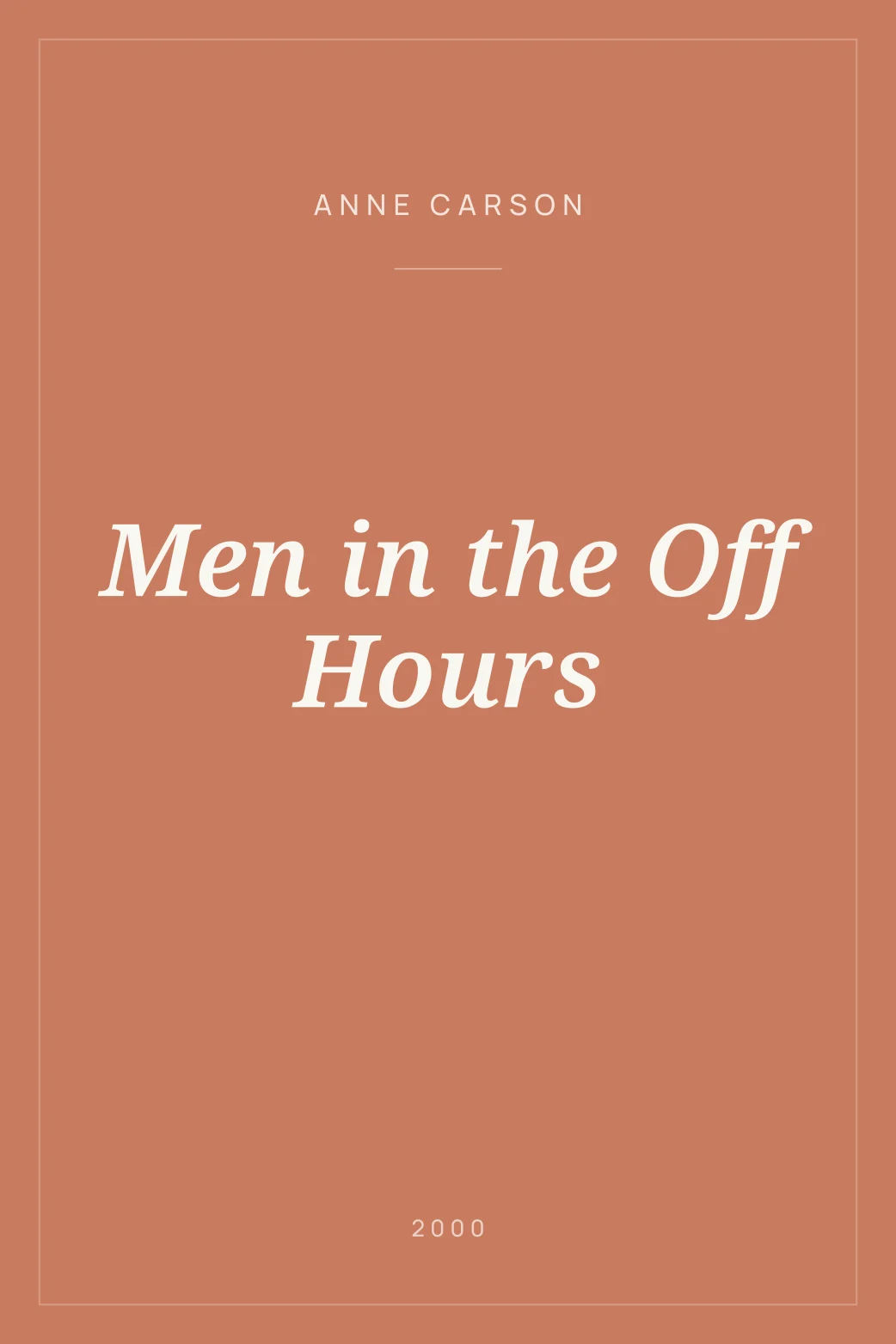 Portada de Men in the Off Hours