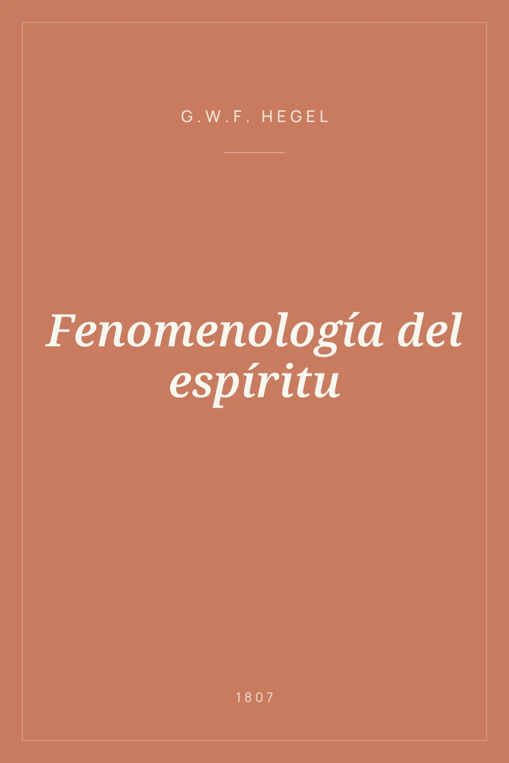 Portada de Fenomenología del espíritu