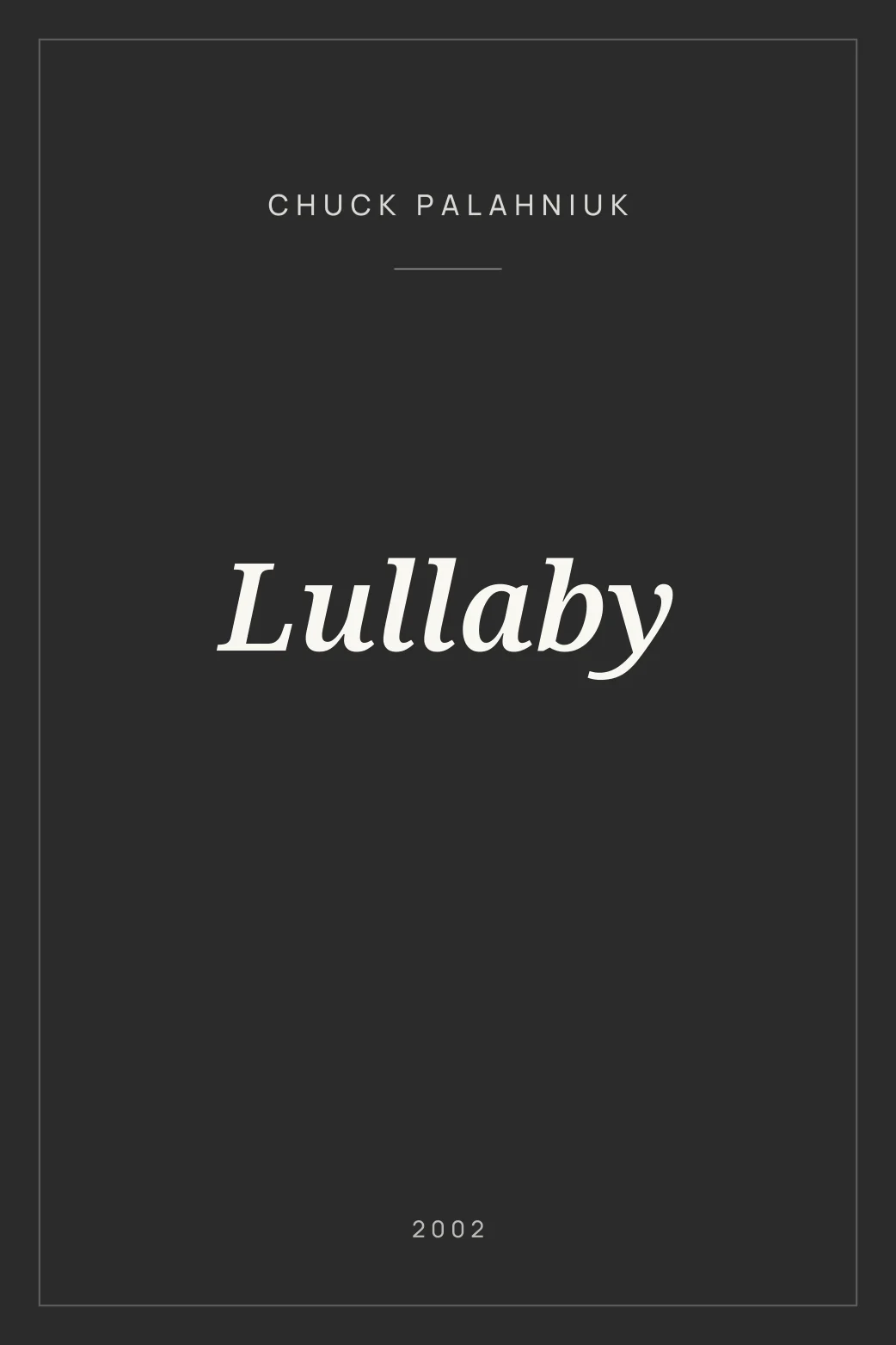 Portada de Lullaby