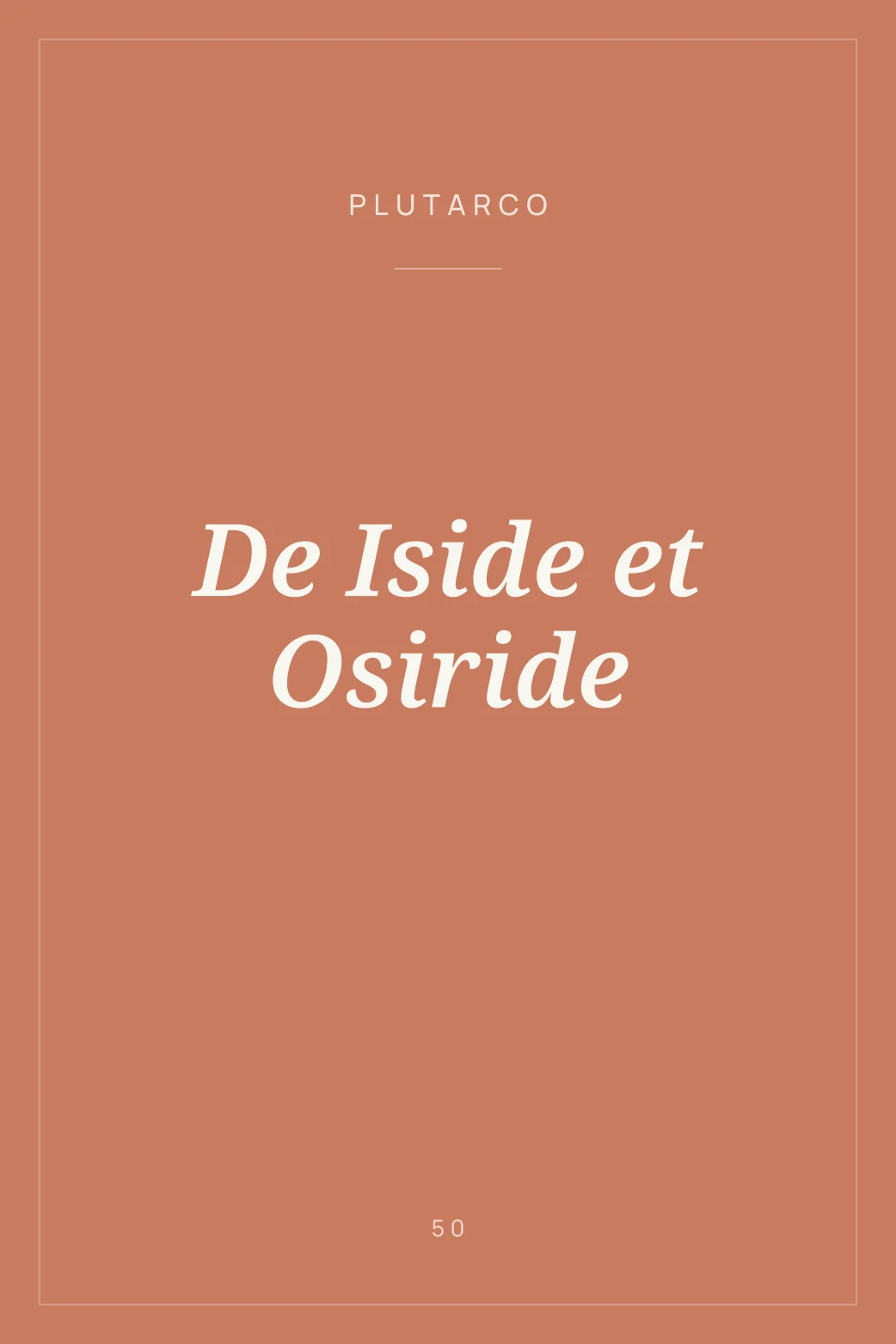 Portada de De Iside et Osiride