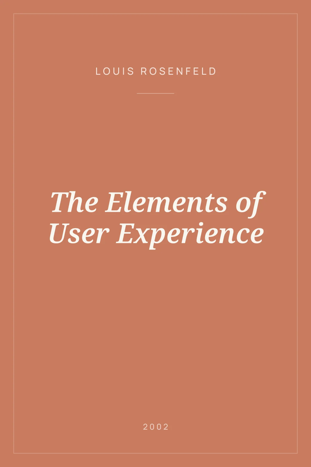 Portada de The Elements of User Experience