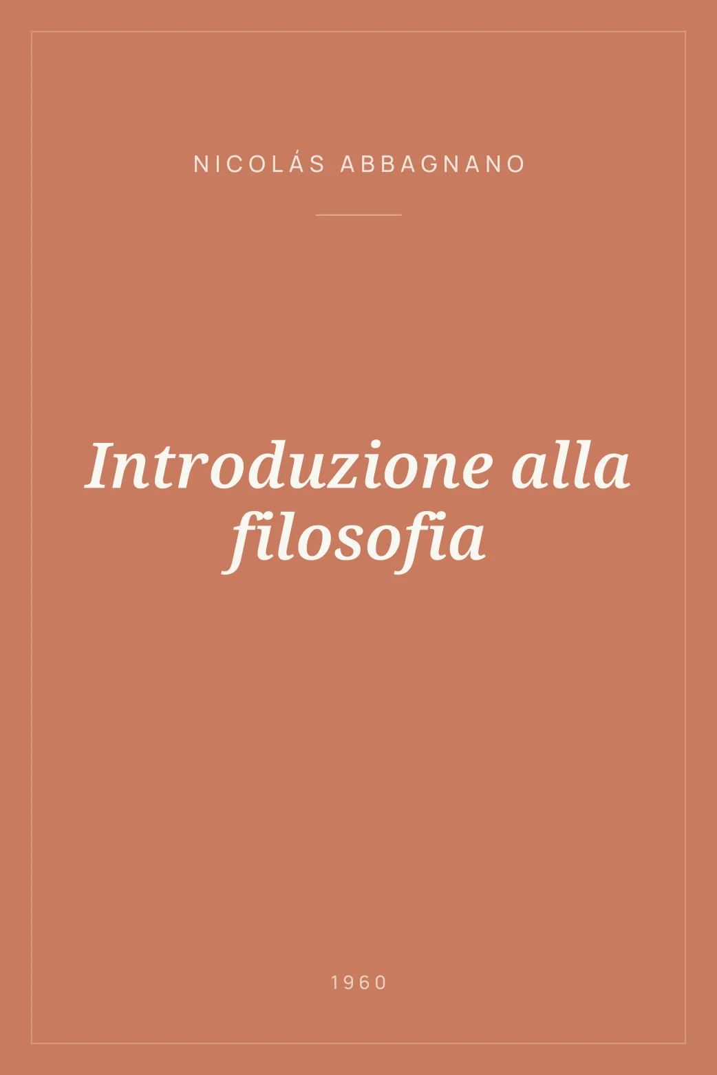 Portada de Introduzione alla filosofia