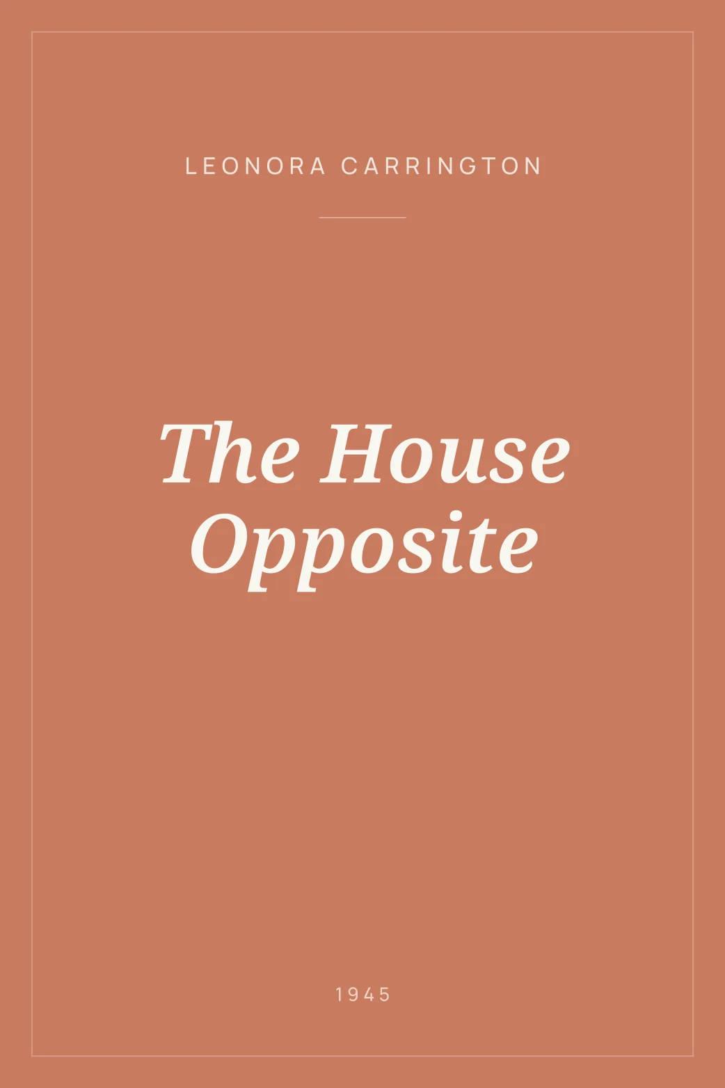 Portada de The House Opposite