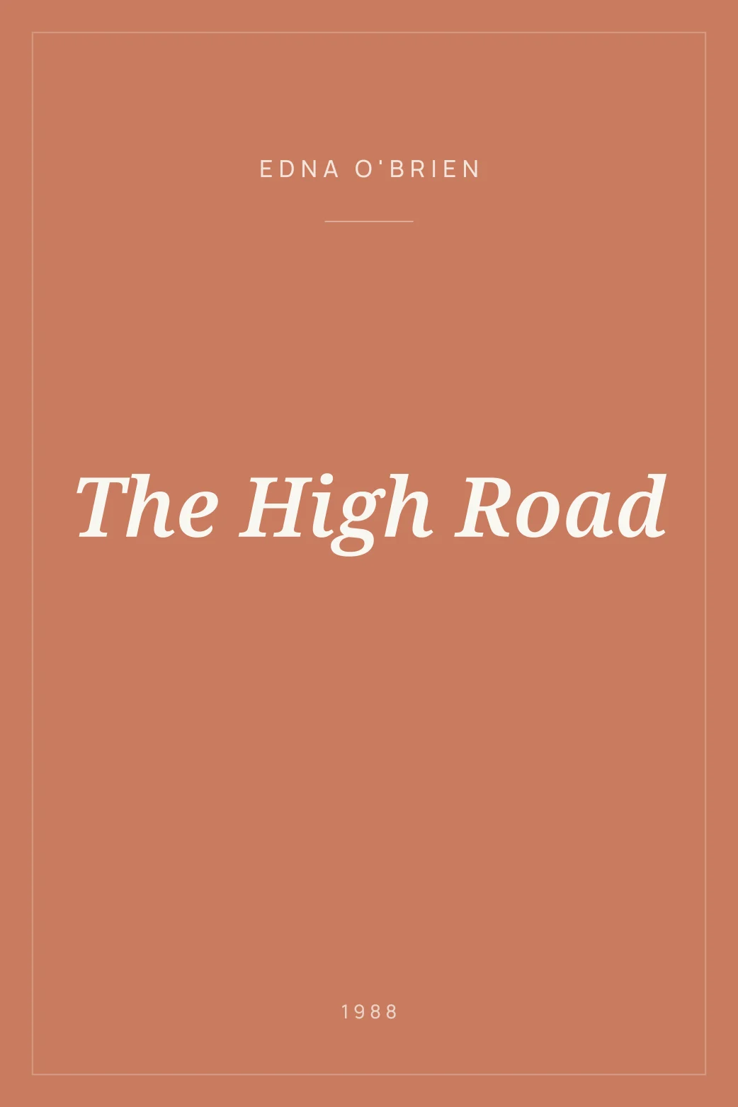Portada de The High Road