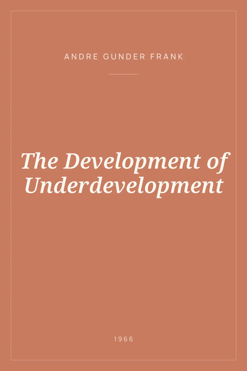 Portada de The Development of Underdevelopment