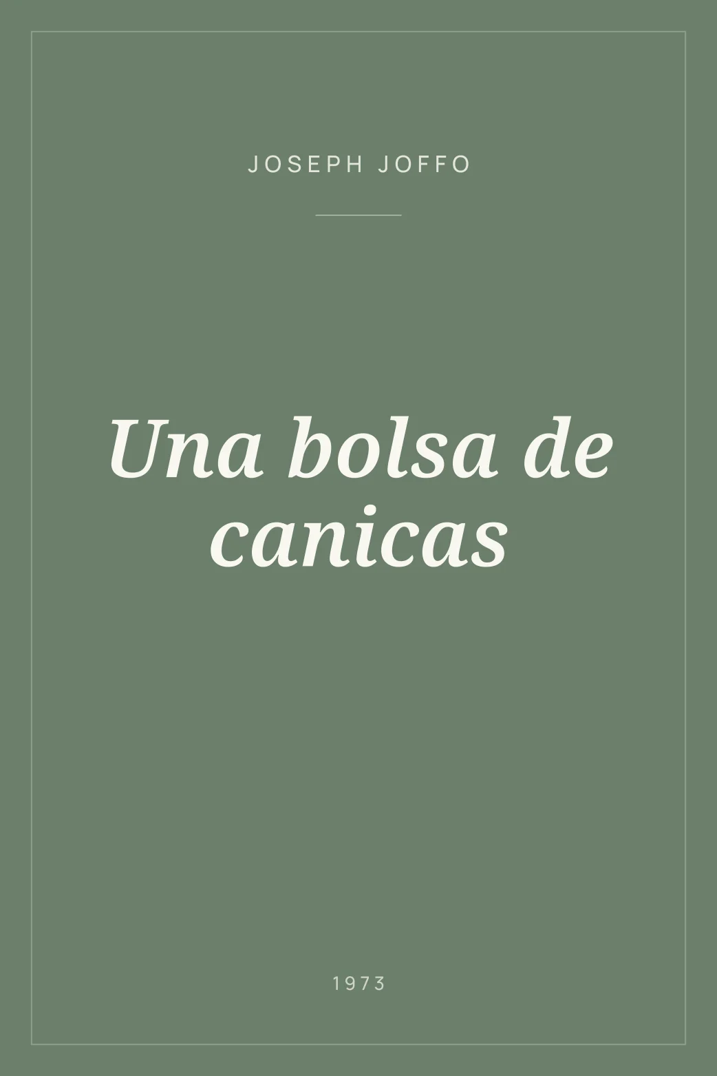 Portada de Una bolsa de canicas