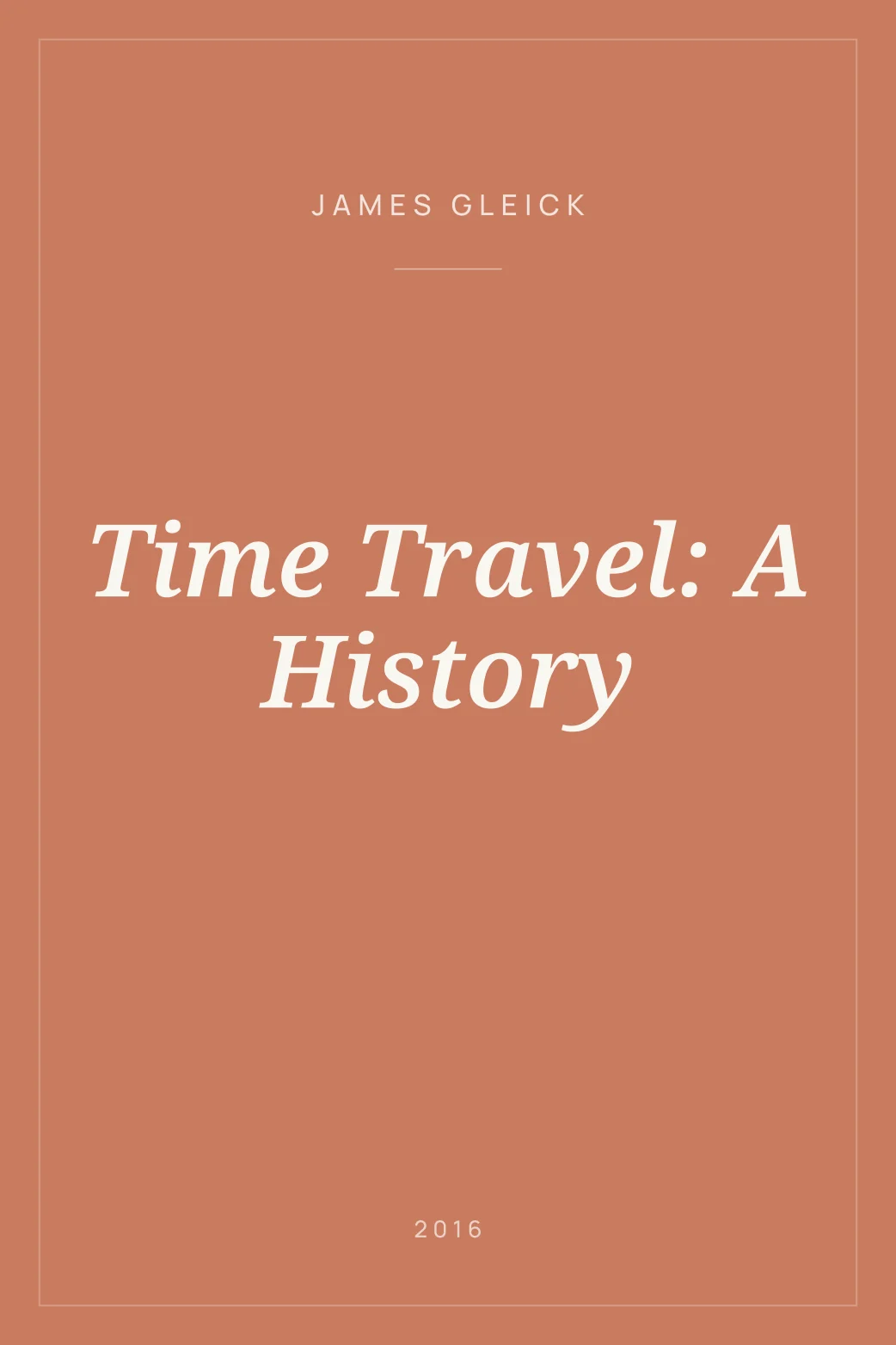 Portada de Time Travel: A History