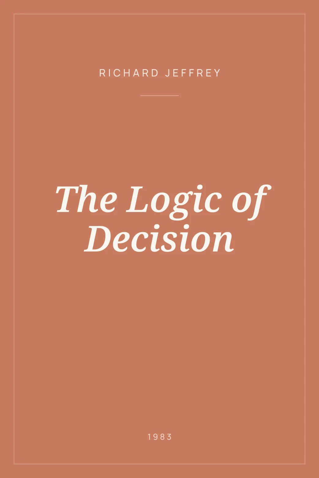 Portada de The Logic of Decision
