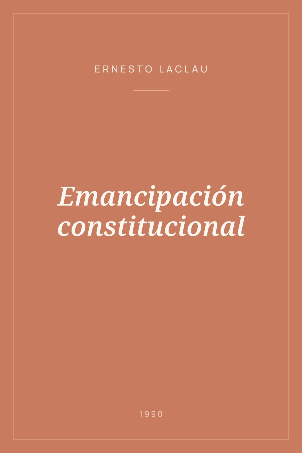 Portada de Emancipación constitucional