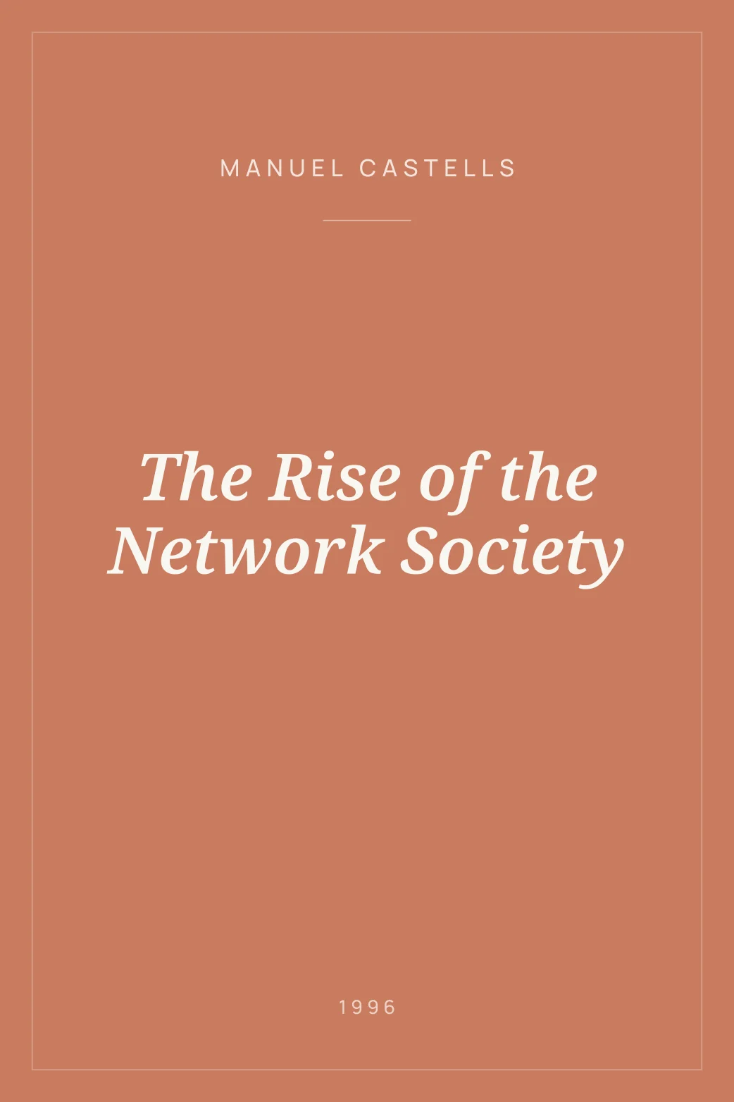 Portada de The Rise of the Network Society
