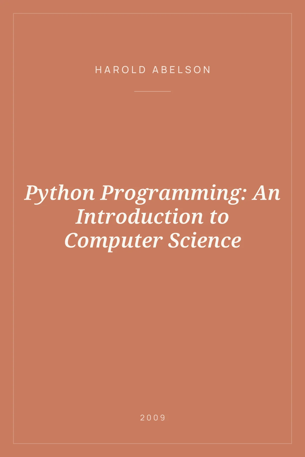 Portada de Python Programming: An Introduction to Computer Science