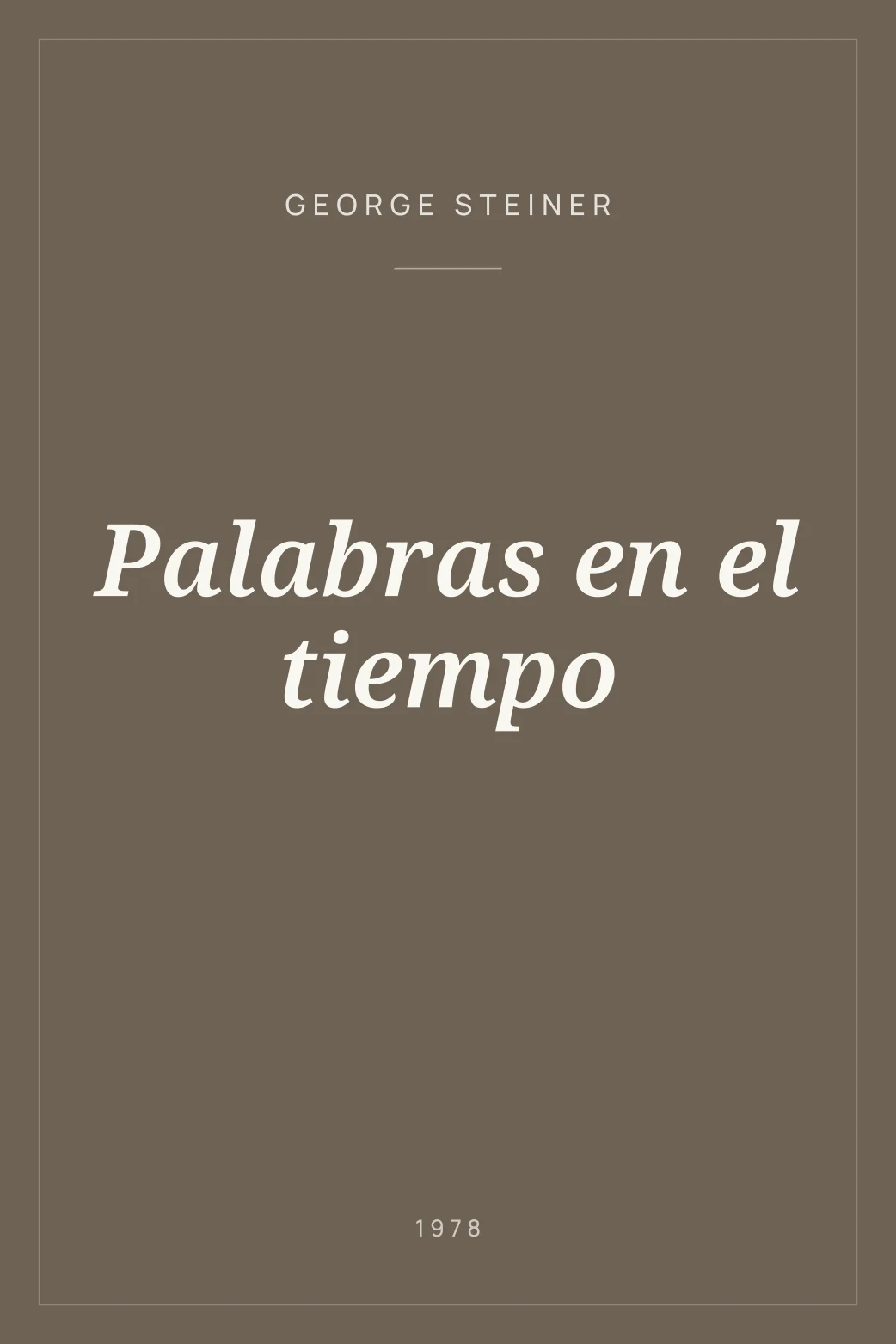 Portada de Palabras en el tiempo