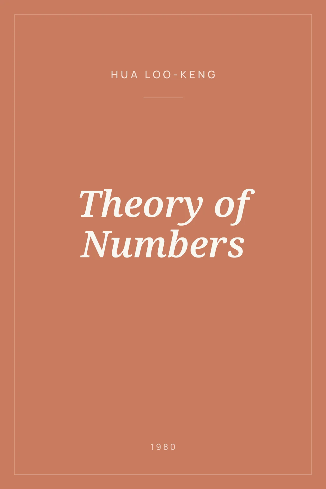 Portada de Theory of Numbers