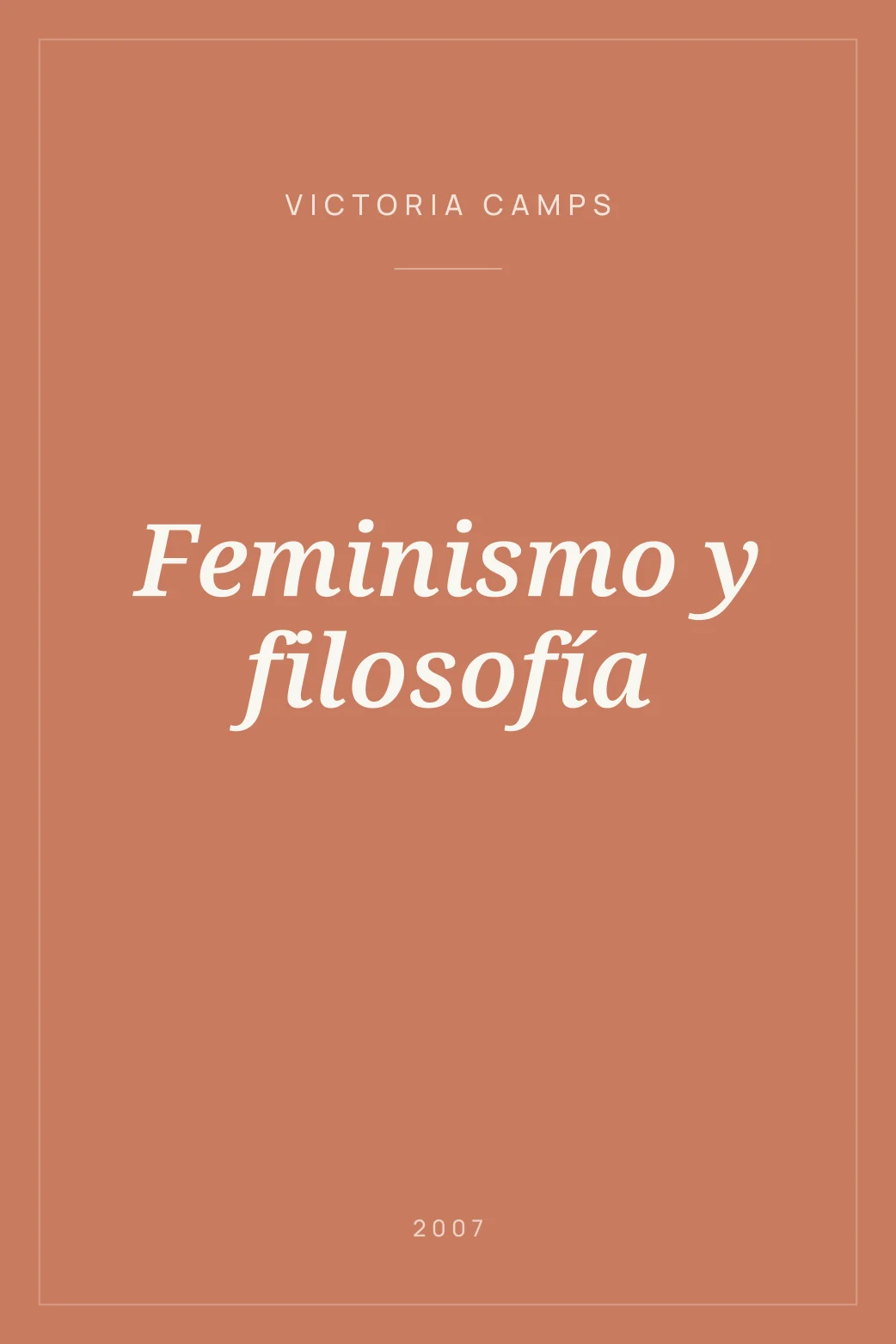 Portada de Feminismo y filosofía