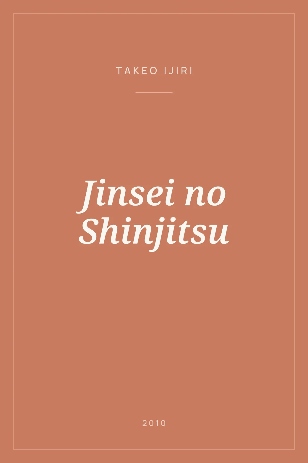 Portada de Jinsei no Shinjitsu