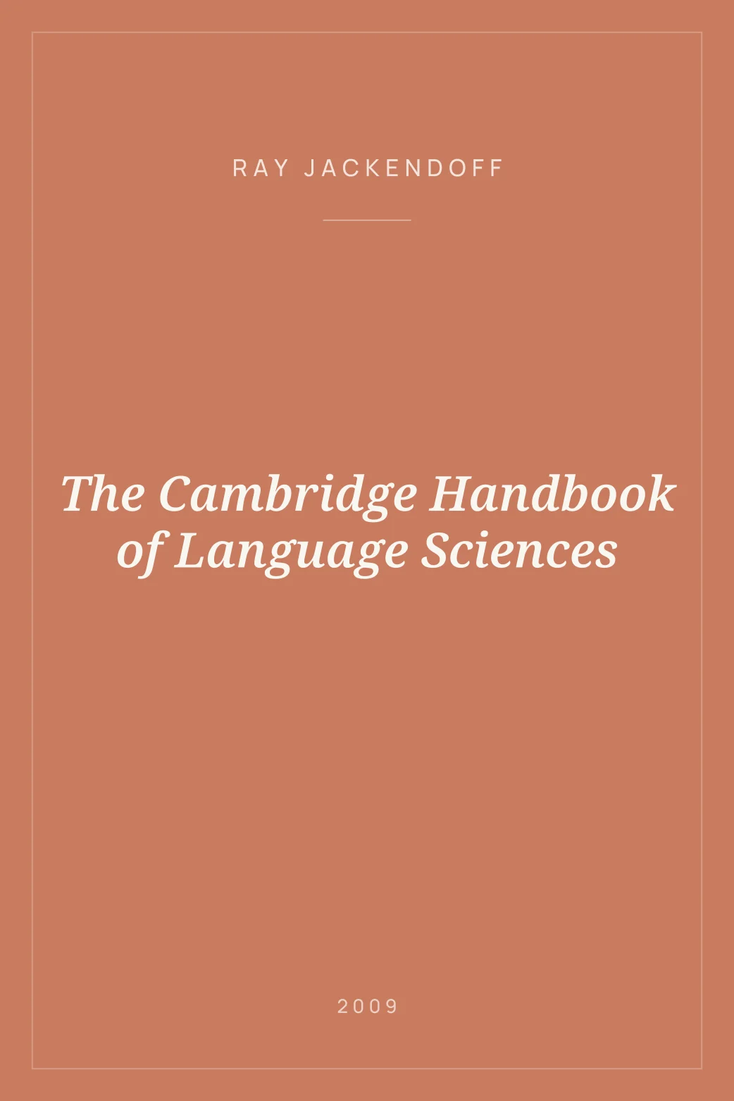 Portada de The Cambridge Handbook of Language Sciences