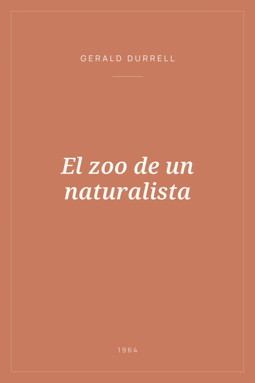Portada de El zoo de un naturalista