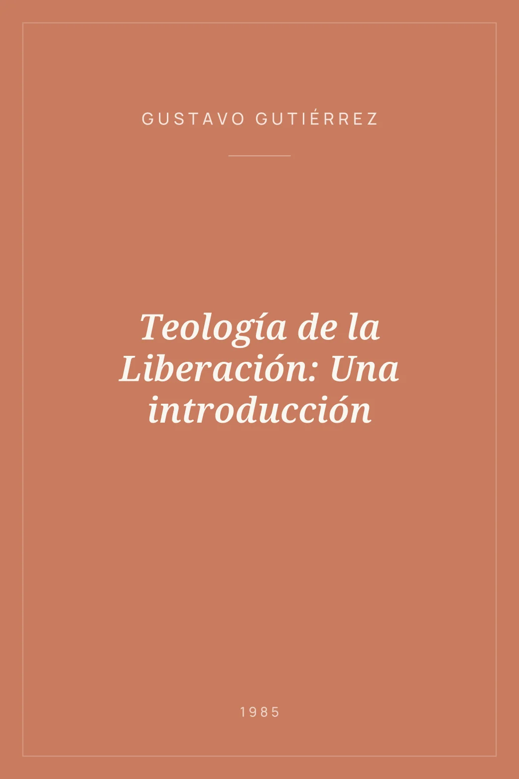 Portada de Teología de la Liberación: Una introducción
