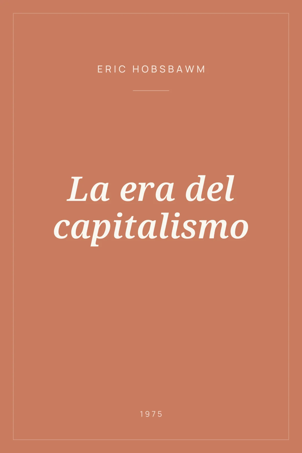 Portada de La era del capitalismo