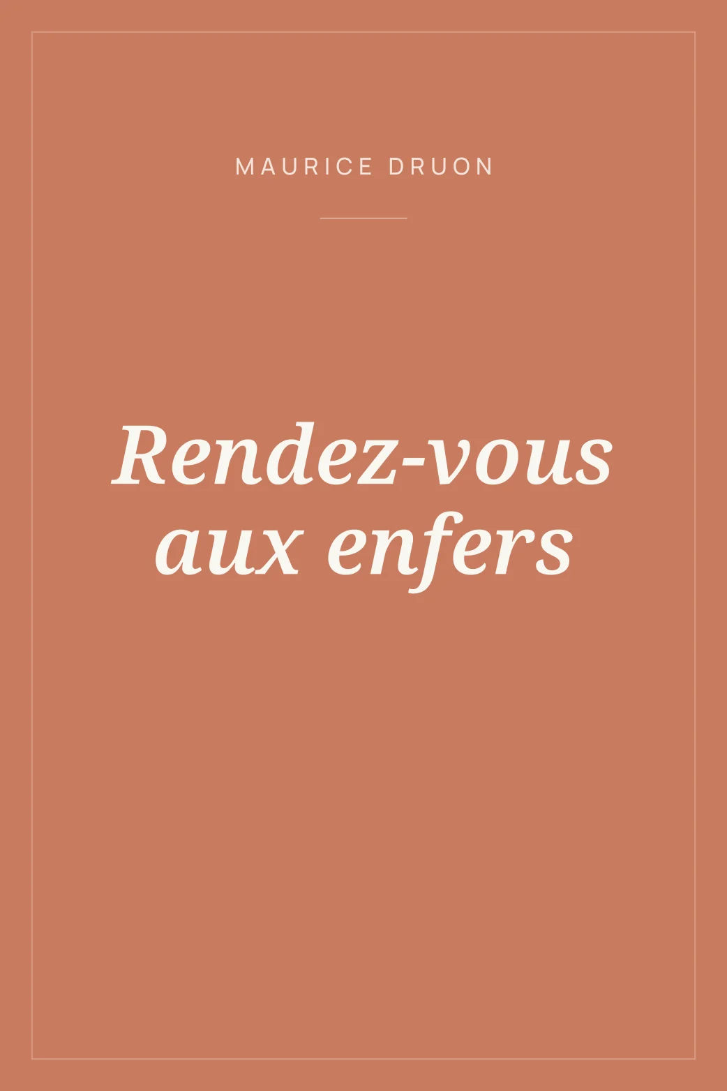 Portada de Rendez-vous aux enfers