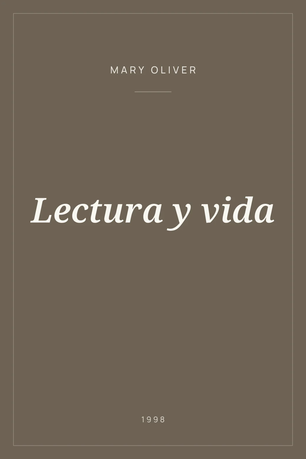 Portada de Lectura y vida